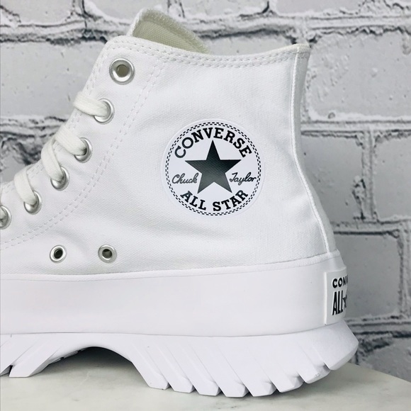 Converse Chuck Taylor All Star Adult Unisex Lugged Platforms Shoes A00871C White - Picture 4 of 11